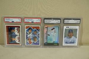 lot 59 image: 4 Graded Cards - Piazza, Ponson, ChipperKlesko, DelgadoKendall