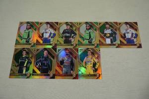 lot 116 image: 2021 Panini Chronicles Gold Standard Racing Cards - Danica, Harvick, Hamlin, Blaney