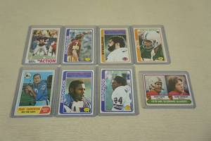 lot 129 image: Football Cards - Late 70s, Harris, Theismann, Tarkenton