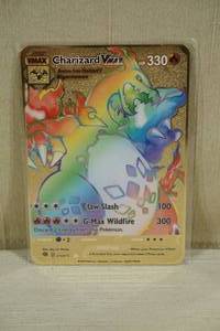 lot 146 image: Custom Metal Charizard V Max Pokemon Card