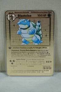 lot 147 image: Custom Metal Blastoise Pokemon Card