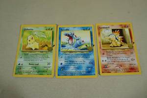 lot 155 image: Large Format Pokemon Celebrations Cards - Cyndaquil, Chikorita, Totodile