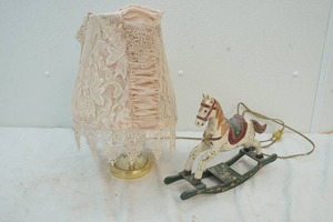 lamp, rocking horse