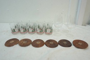 Christmas glasses, wine glasses