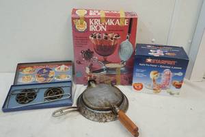 starfruit peeler, rosette iron,,krumkake iron