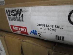 lot 388 image: 2 pk Metro Wire Shelf 24x60, Chro...