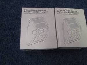 lot 65 image: 2 Dual Headed Solar Motion Sensor L...
