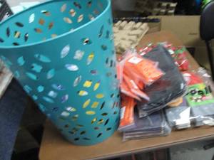 lot 105 image: Metal Waste Basket full of overstoc...