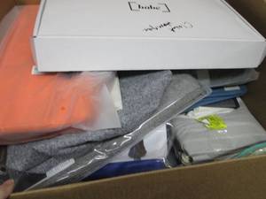 lot 112 image: Box of Assorted Storage Bins, Laund...