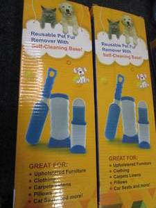 lot 296 image: 2 Sets Reusable Pet Fur Removers wi...