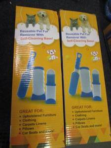 lot 297 image: 2 Sets Reusable Pet Fur Removers wi...