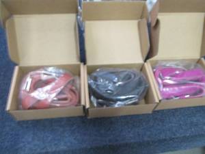 lot 311 image: 3 Compuda Leather Dog Leashes...