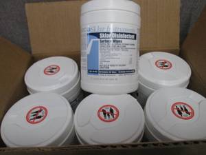 lot 338 image: Case of 6- 100 ct Canisters Sklar D...
