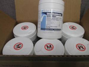 lot 341 image: Case of 6- 100 ct Canisters Sklar D...