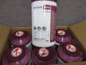 lot 371 image: Case of 6 -70ct Canisters Sani-Clot...