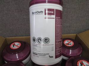 lot 376 image: Case of 6 -70ct Canisters Sani-Clot...
