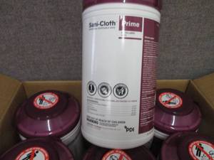 lot 377 image: Case of 6 -70ct Canisters Sani-Clot...