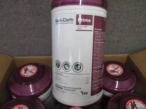 lot 379 image: Case of 6 -70ct Canisters Sani-Clot...