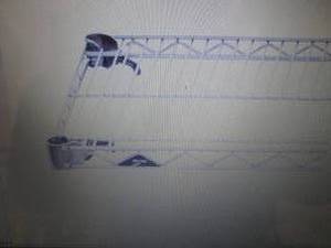 lot 394 image: 2 pk Metro Wire Shelf 24x60, Chro...