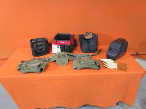 Tool Bags, Tool Belt, Welding Helmet & Gloves