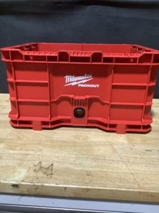 Milwaukee PACKOUT 18.6 in. Tool Storage Crate Bin with Carrying Handles and 50 lbs. Weight Capacity. See Pictures