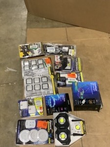 Various Brands of LED Color Light Strips, Puck Lights & Other Lighting Goods. Various Conditions. See Pictures