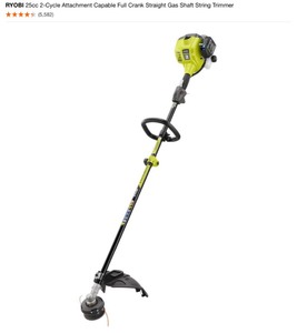 RYOBI 4-Cycle 30cc Attachment Capable & 25cc 2-Cycle Attachment Capable Full Crank Straight Gas Shaft String Trimmers. Various Conditions. See Pictures