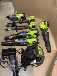 RYOBI 4-Cycle Gas Trimmers, Gas Jet Fan Blowers & Gas Backpack Blower. For Parts or Repair See Pictures