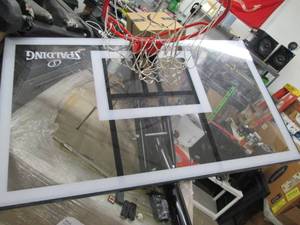 basket ball hoop , back board and b...