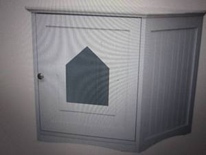 19.5  l litter box enclosure  whit...