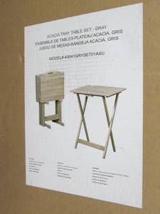linon aracia tv tray set ...