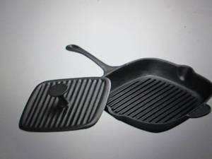 11 inch preseasoned cast iron grill...