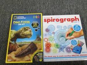 dino fossil kit and a spirograph ...