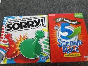 5 second rule game and sorry ...