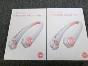 2 hanging neck fans ...