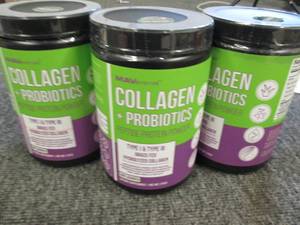 3 canisters of collagen  probiotic...
