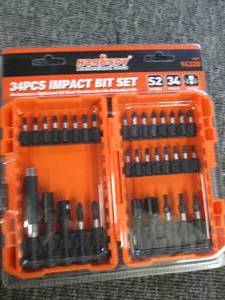 34pc impact bit set...