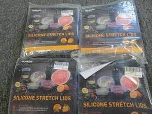 4 packages of silicone stretch lids...