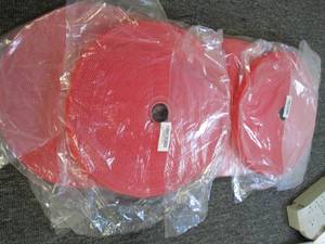 4 rolls of 25yds of red velcro ...