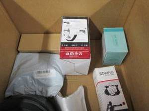 box of wearable blanket, footpump ,...
