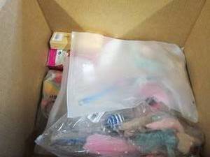 box of dogcat toys , bowls and mor...