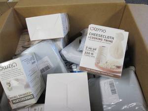 box of cheese cloth and twine and c...