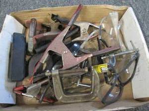 lot of clamps and saftey glasses ...