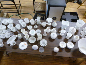 Large Lot of White Glass