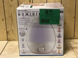 lot 35 image: Bell  Howell 1 Gal. Capacity Ultrasonic Color Changing Humidifier with Cool Mist and Aroma Diffuser