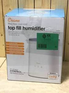 lot 42 image: Crane Cool Mist Humidifier, Filter Free Top Fill, 1.2 GL. EE-6909