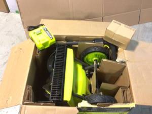 lot 62 image: RYOBI 40V HP Brushless 18 in. Single-Stage Cordless Electric Snow Blower with 6.0 Ah Battery and Charger