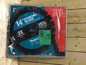 lot 78 image: Makita 14 in. Segmented Rim Dual Purpose Diamond Blade