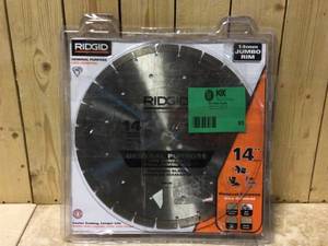 lot 85 image: RIDGID 14 in. Segmented High-Rim Diamond Blade