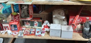 lot 10 image: Coca Cola Christmas Decor & 2-Phones